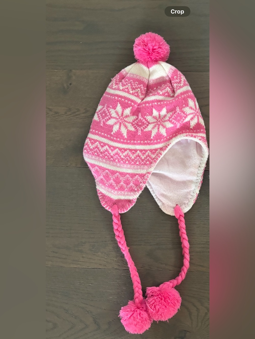 Girls pink winter hat brand new.